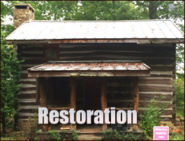 Historic Log Cabin Restoration  Wagram, North Carolina